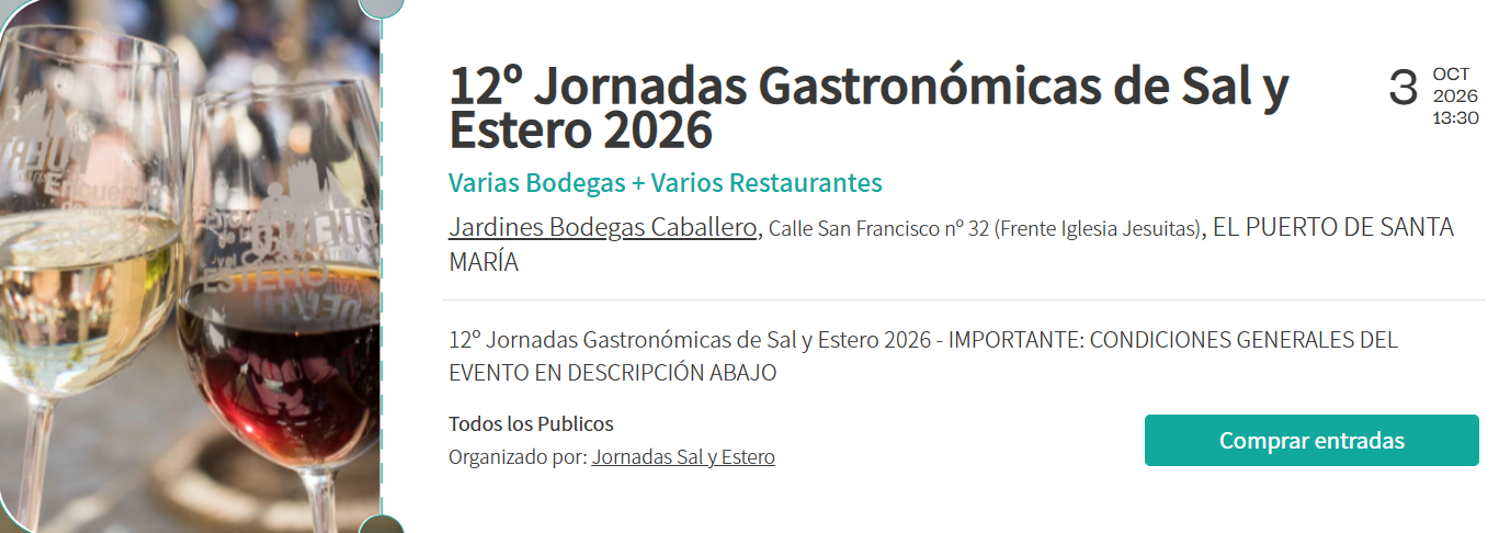12ª Jornadas Gastronómicas de Sal y Estero en El Puerto de Santa María